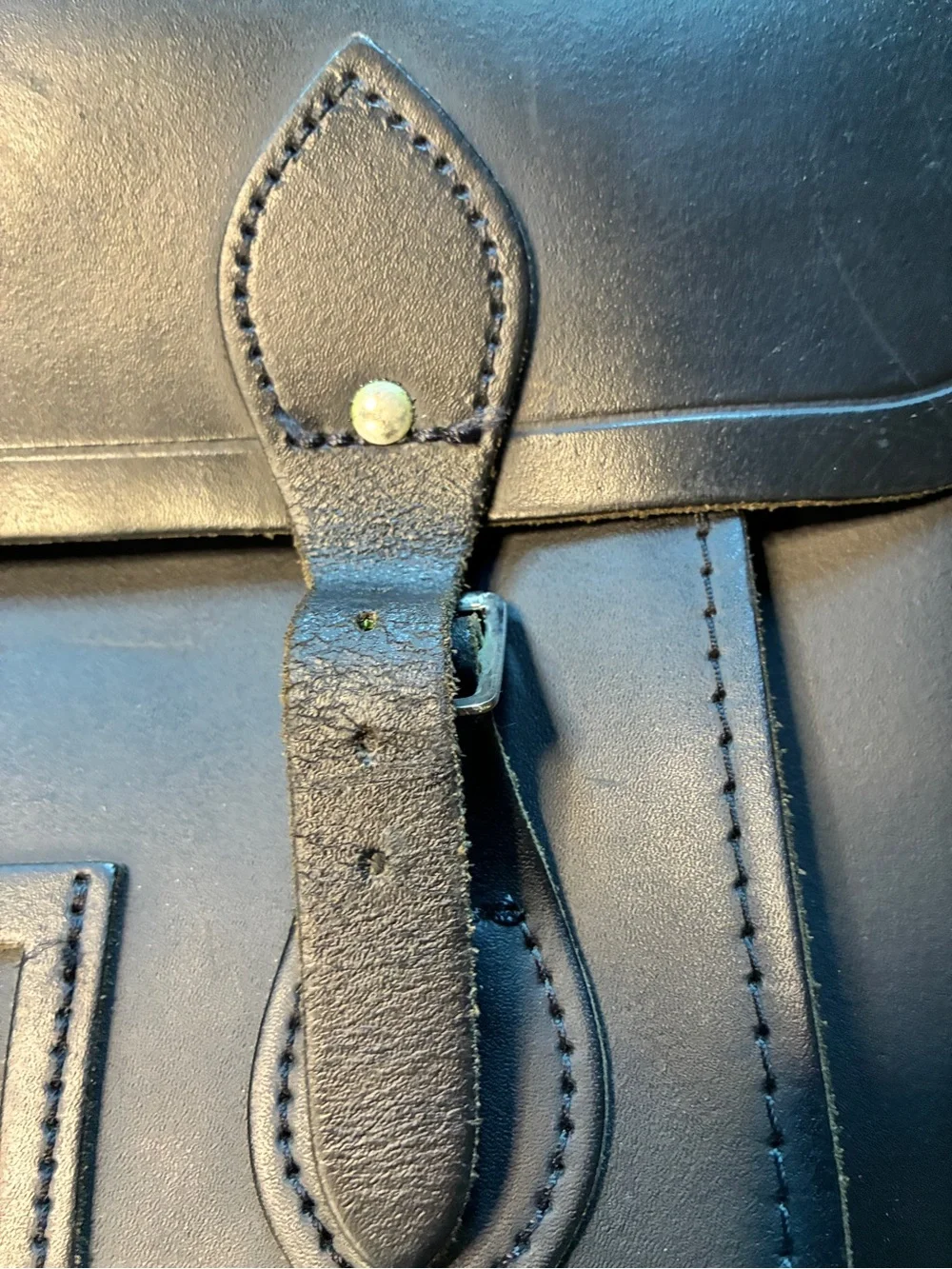 Cambridge Satchel (15 Inch Batchel) In Black Leather